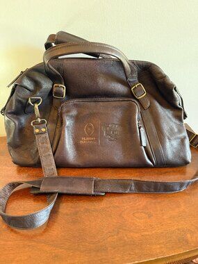 Claire Chase Leather Duffle Bag College Football Playoff Sugar Bowl Brown